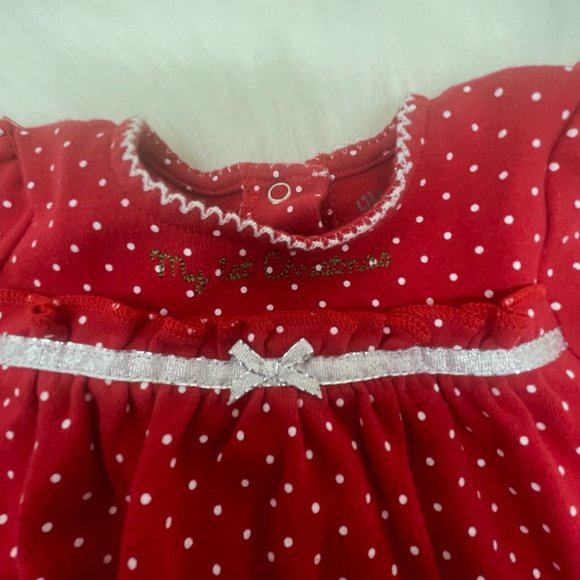 Little Me My First Christmas Top Leggings Outfit 3 months - Picture 3 of 6